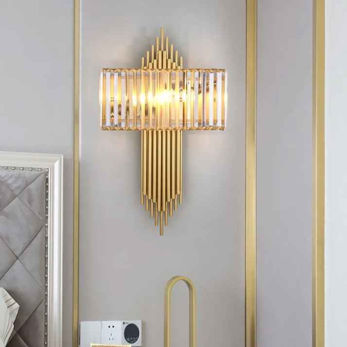 Crystal Golden Wall Lamp