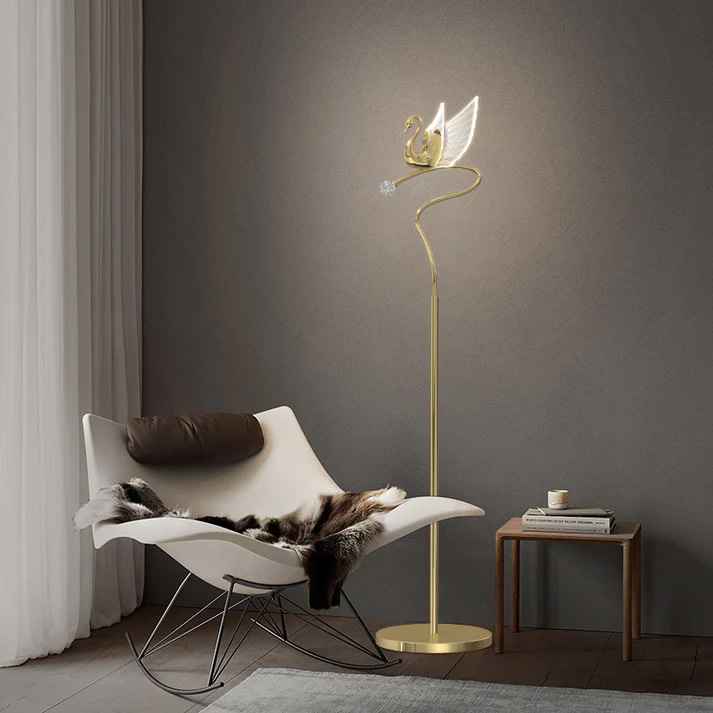 Swan Vertical Nordic Floor Lamp