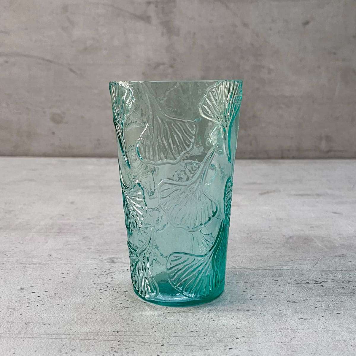 Jeremiah Turquoise Gingko Leaf Drinking Glass (Set of 2)