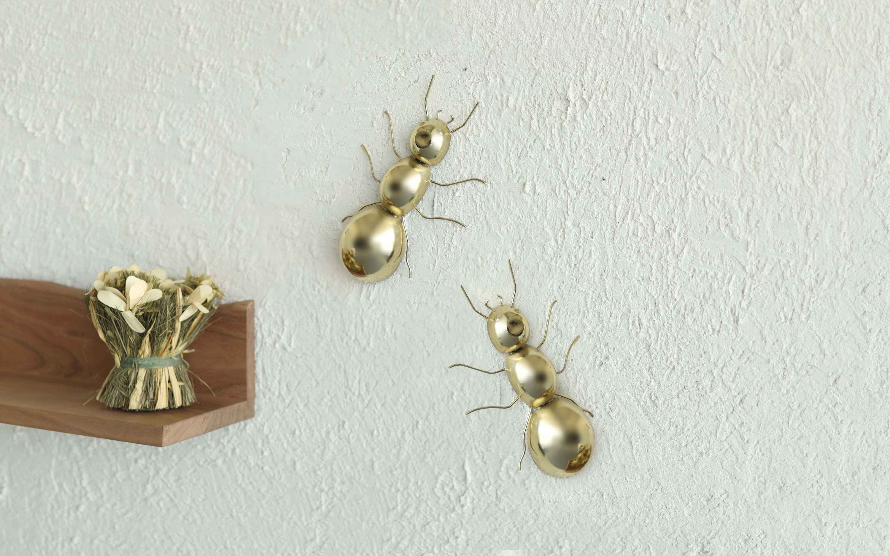 Ant Wall Decor Gold Big Set Of 2