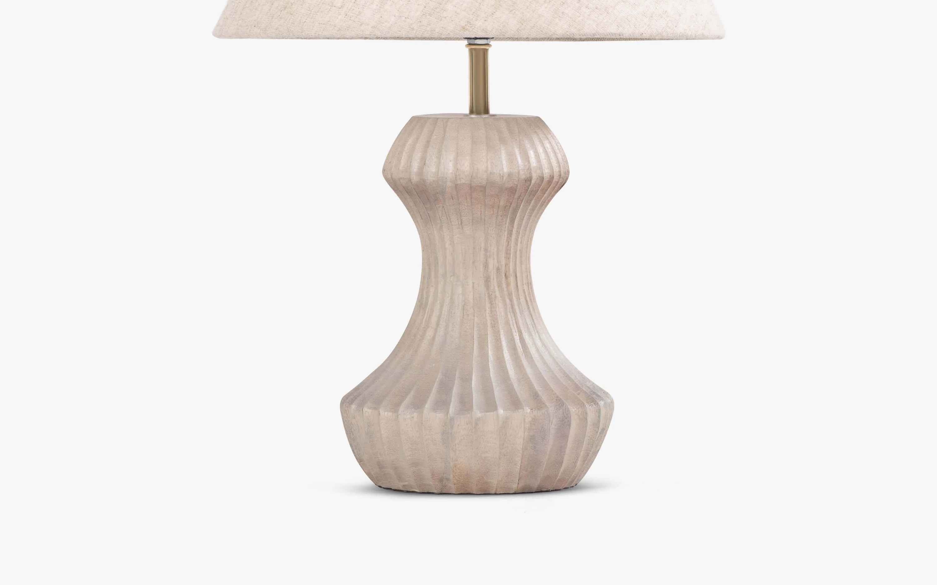 Rib Grey Table Lamp