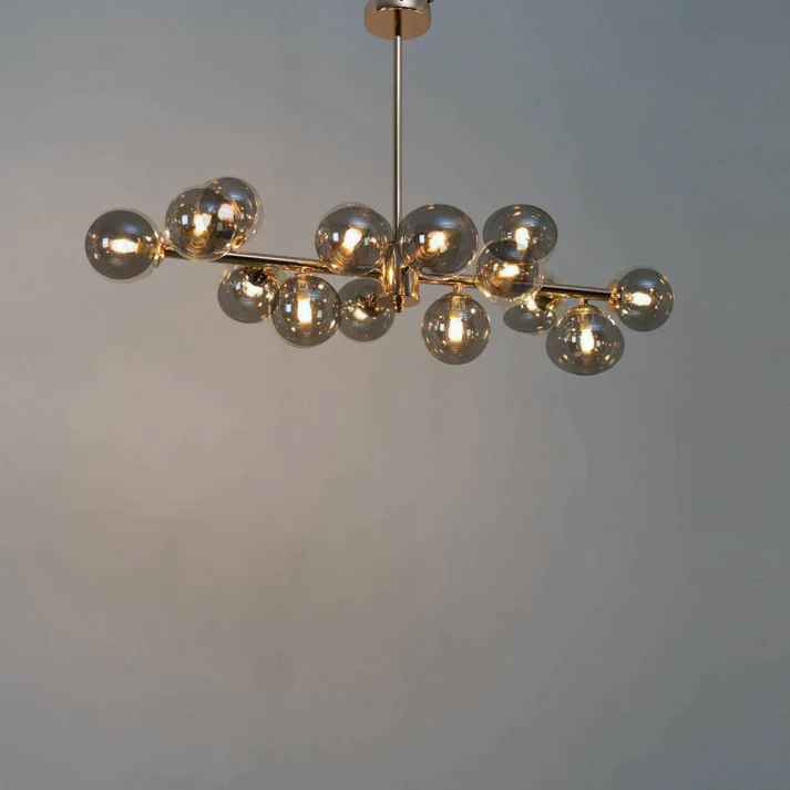 Gold Smokey Glass Chandelier