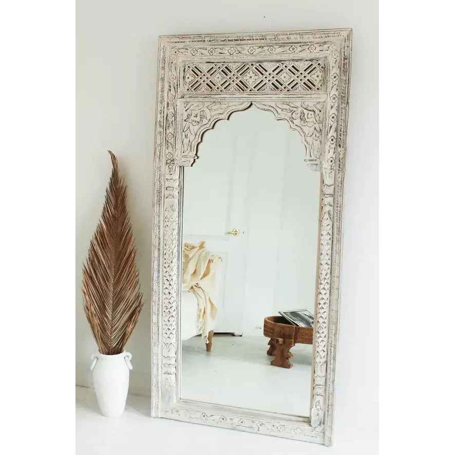 The Nartaka Black Spindle Wall Mirror