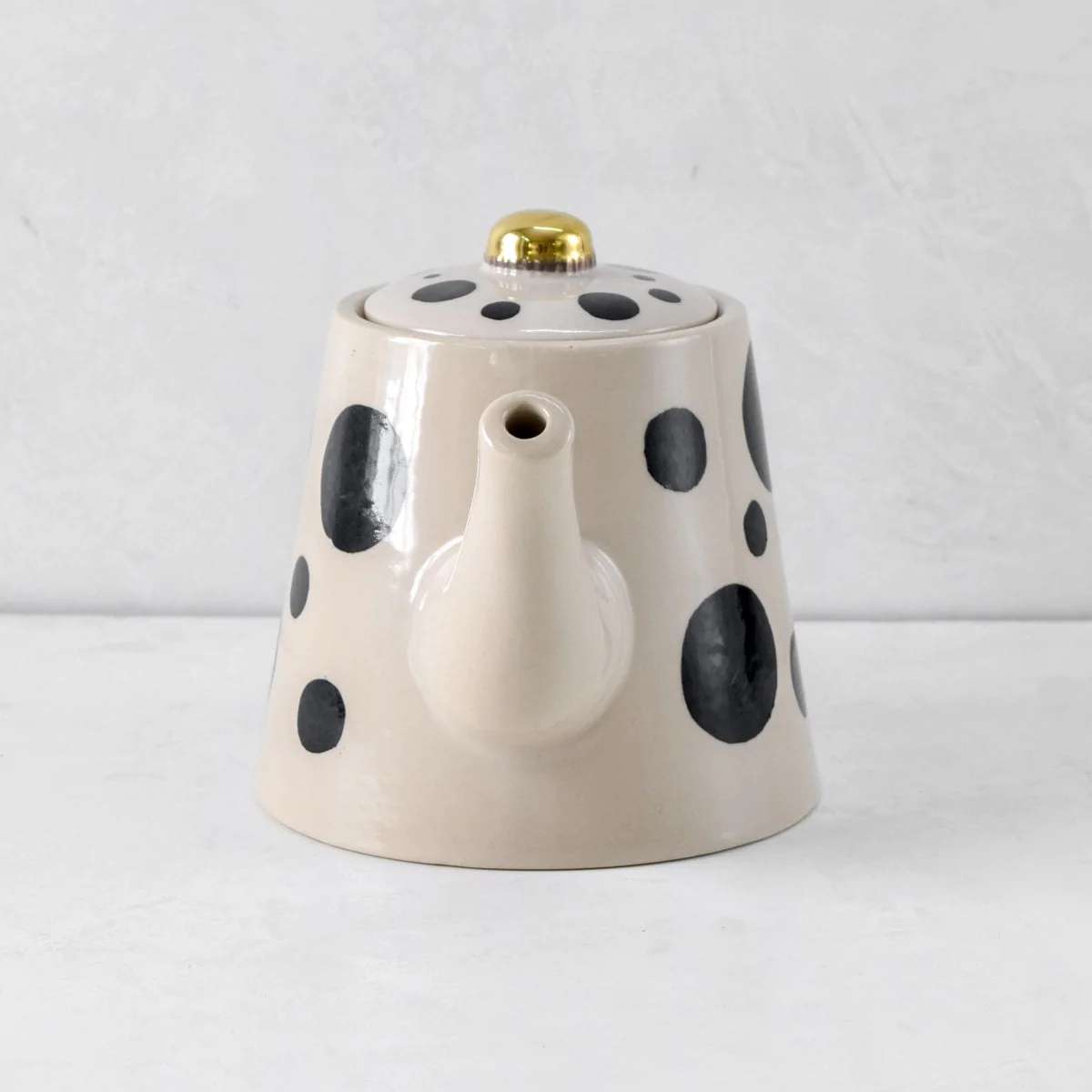 Monique Black Spots Ceramic Teapot