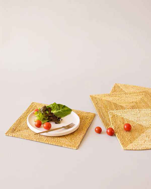 Golden Grass Square Placemats