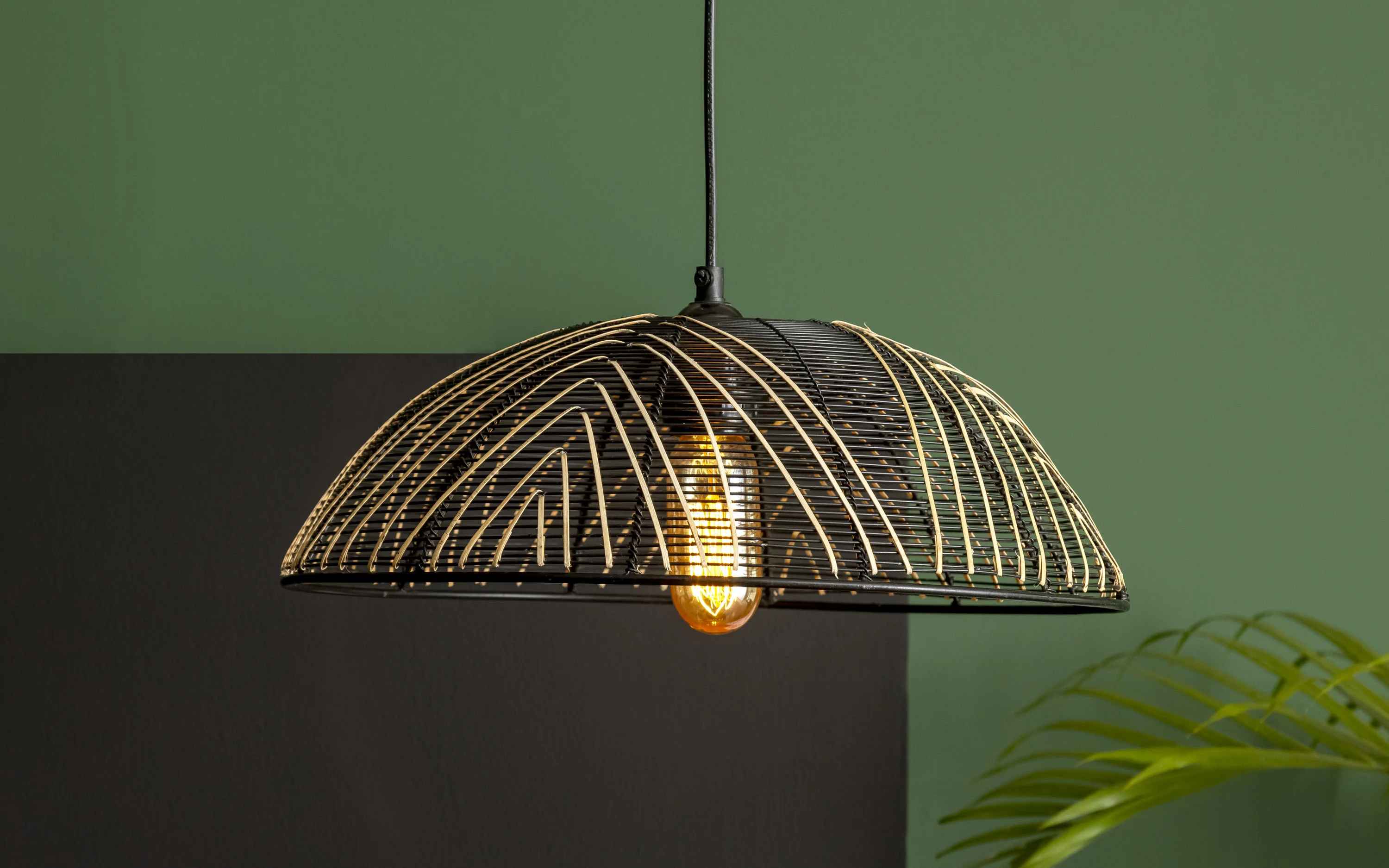 Zulu Triangle Weave Hanging Lamp