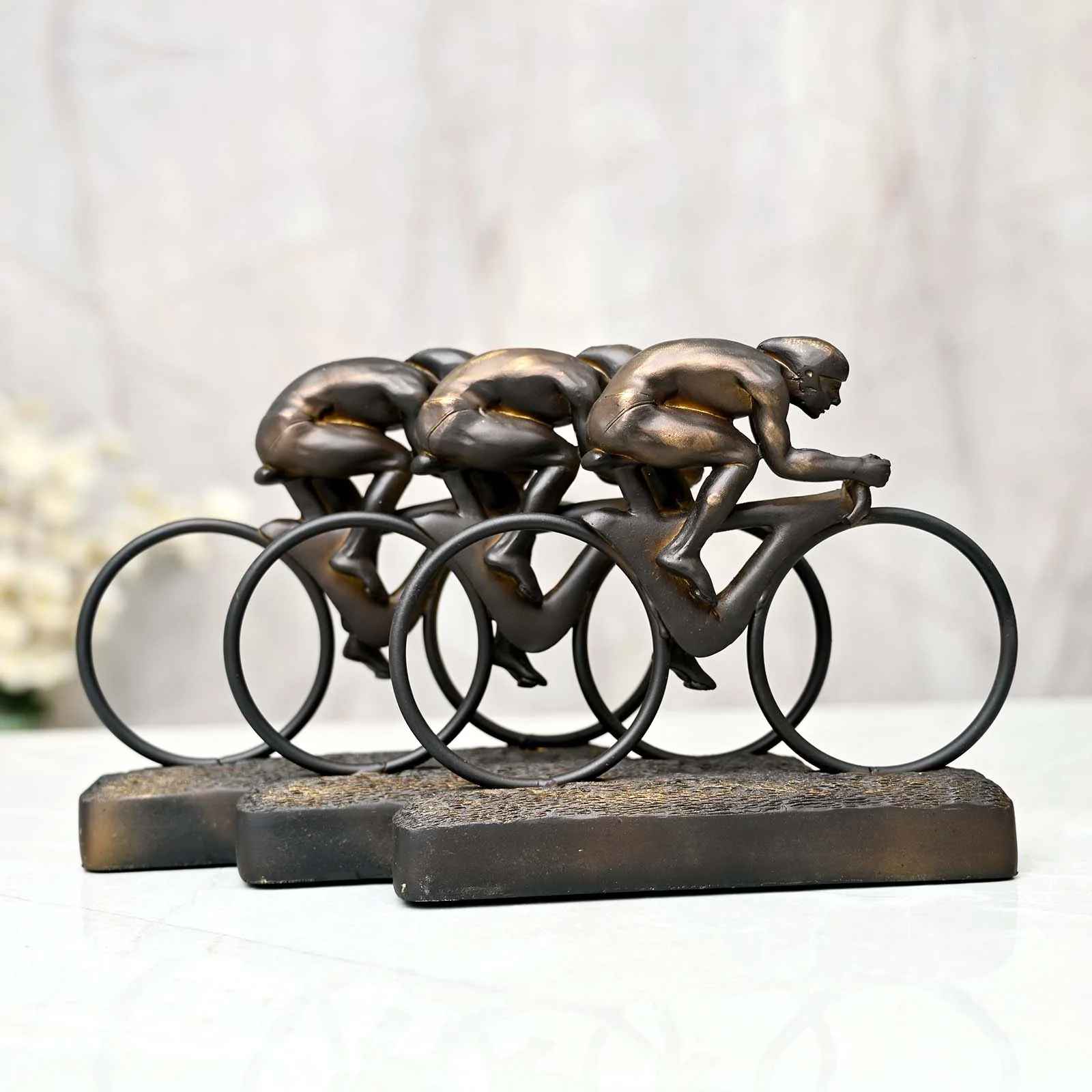 Cycling Athletes Table-Top Sculpture