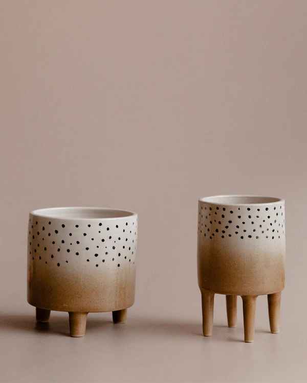 Poppy Legged Ceramic Plant Pot