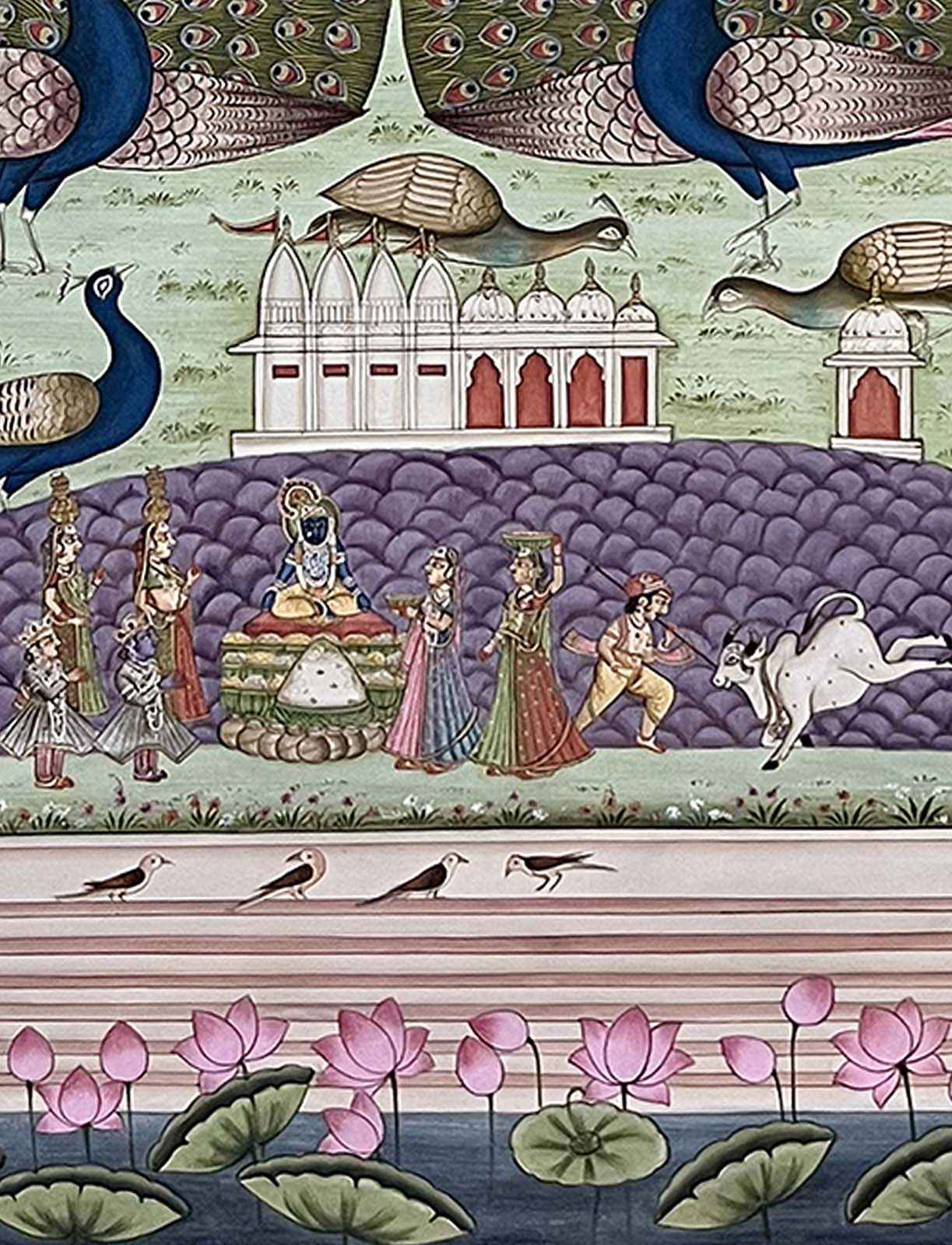 Shrinathji & Peacocks