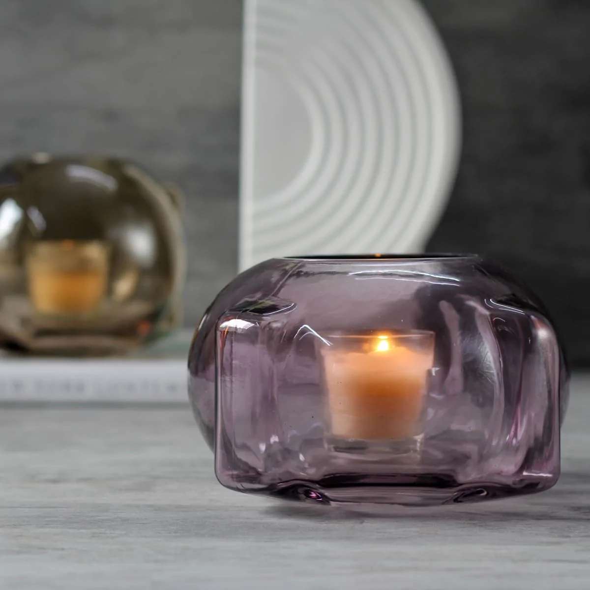 Sigurd Plum Candle Holder