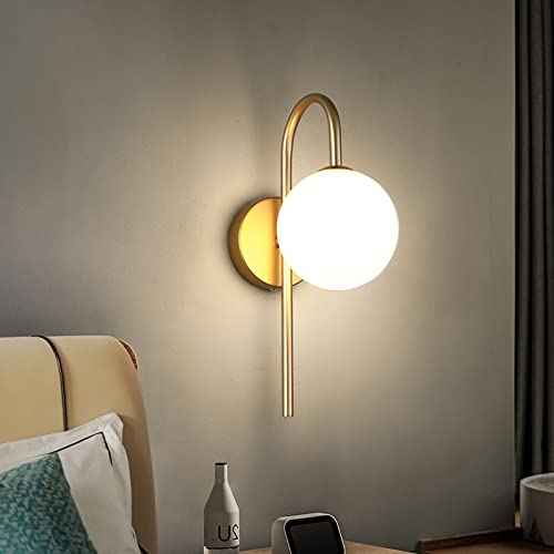 Glass Ball Curved Wall Light