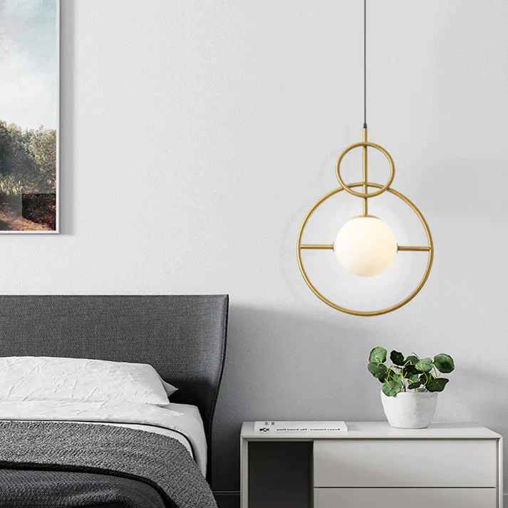 Frosted Ball Round Pendant Lamp