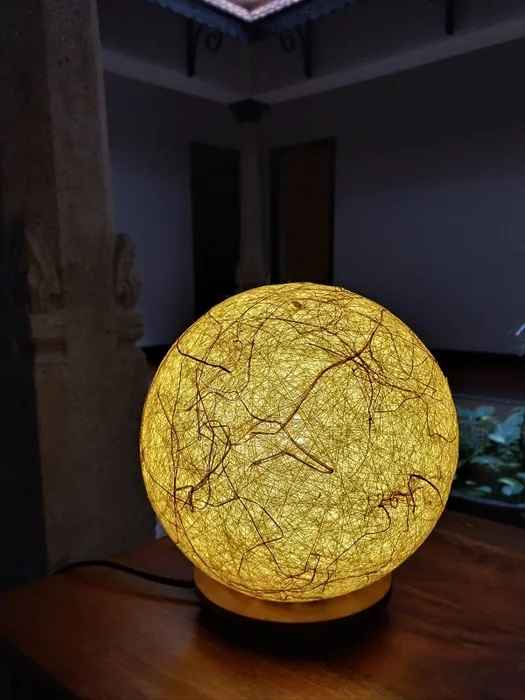 Table Lamp Ball- Banana Fibre