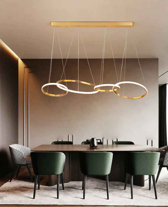 4 Ring Metal Body Led Chandelier