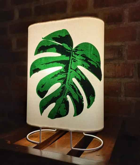 Leaf Foliage Oval Table Lamp