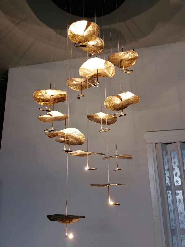 Modern Lotus Leaf Led Chandelier