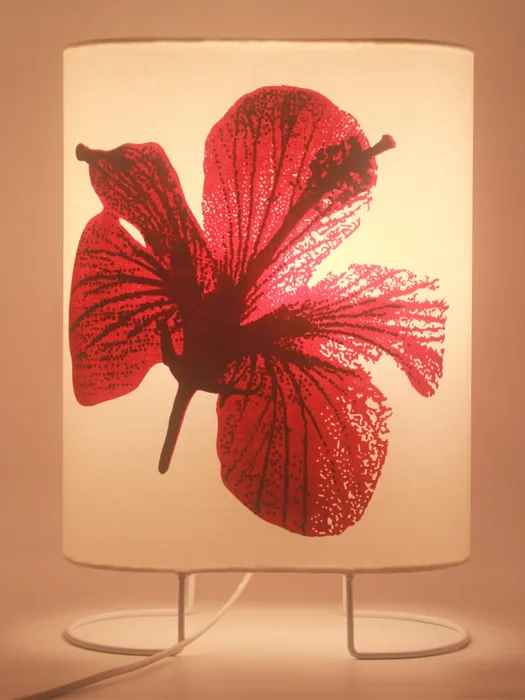 Red Hibiscus Floor Lamp