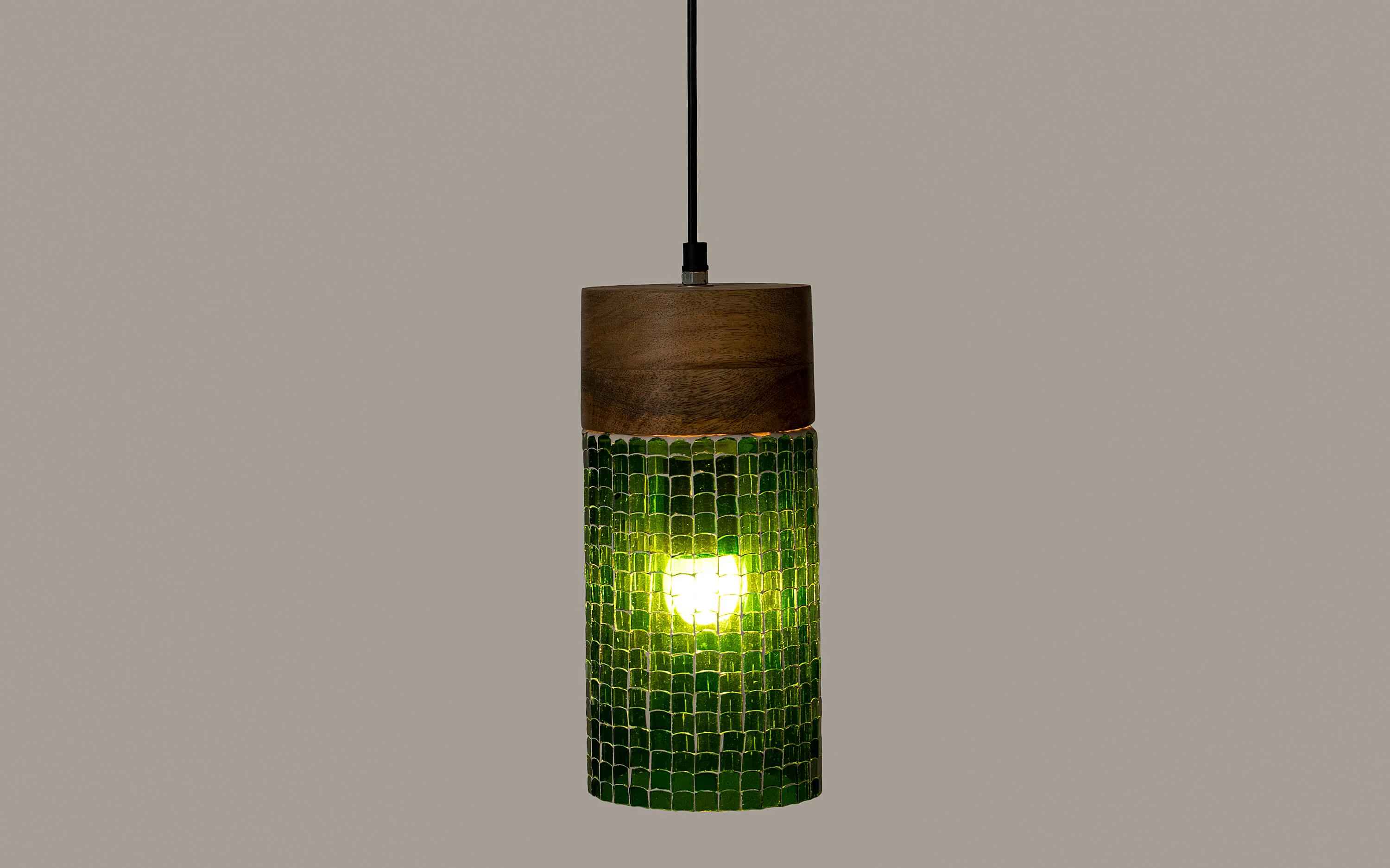 Freedom Tall Green Hanging Lamp