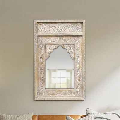 The Nartaka Black Spindle Wall Mirror