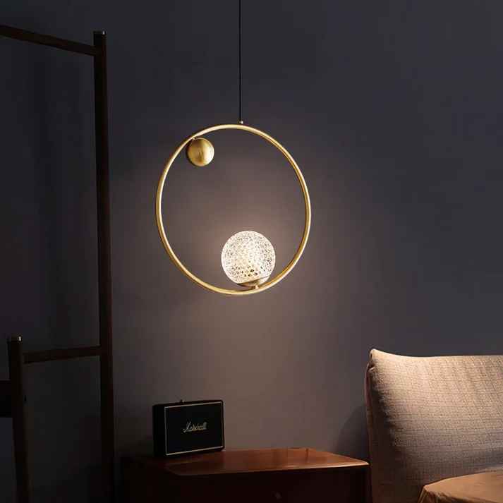 Led Electroplated Ring Pendant Light