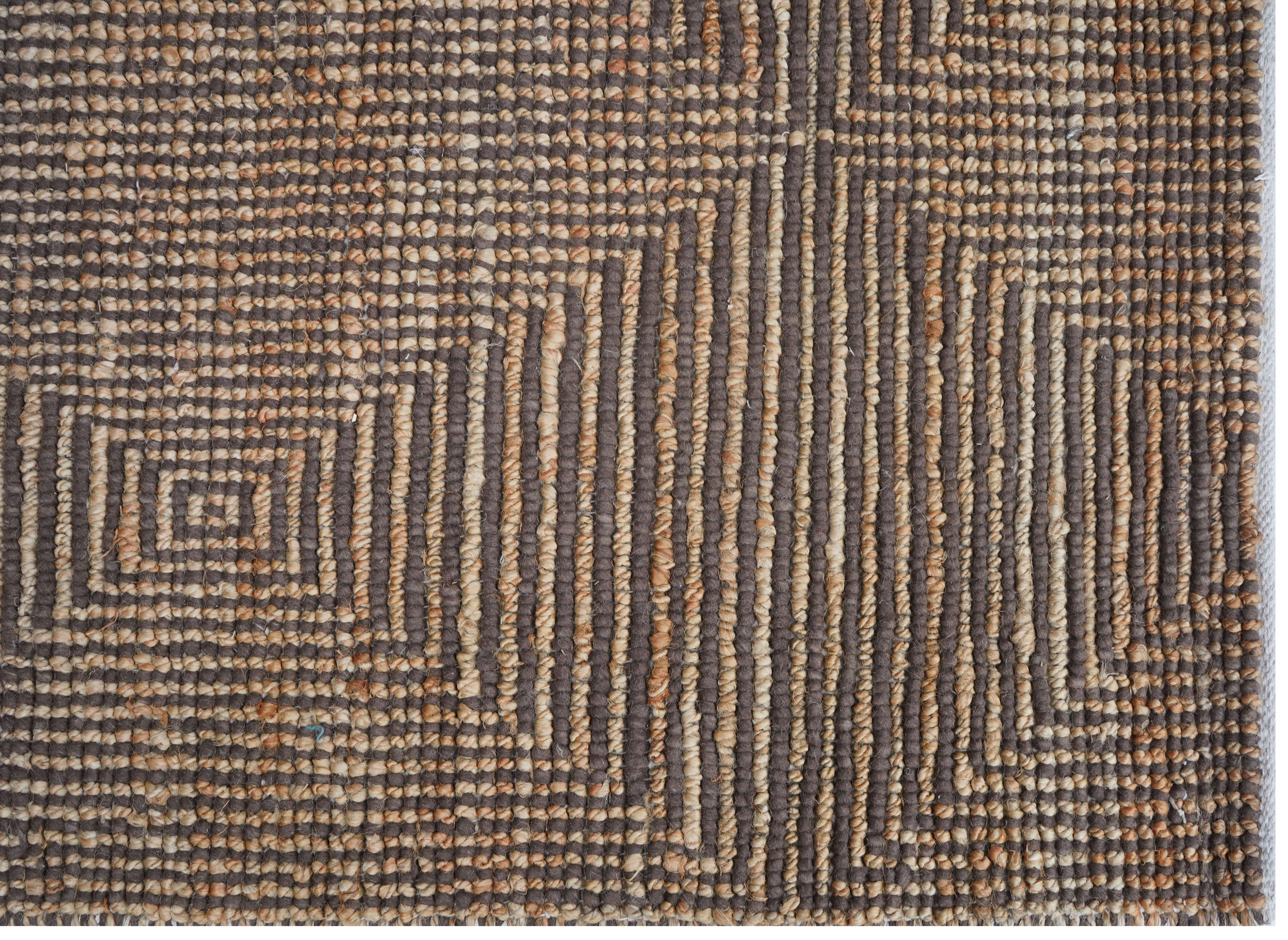 BROWN & BLACK DIAMOND RUG