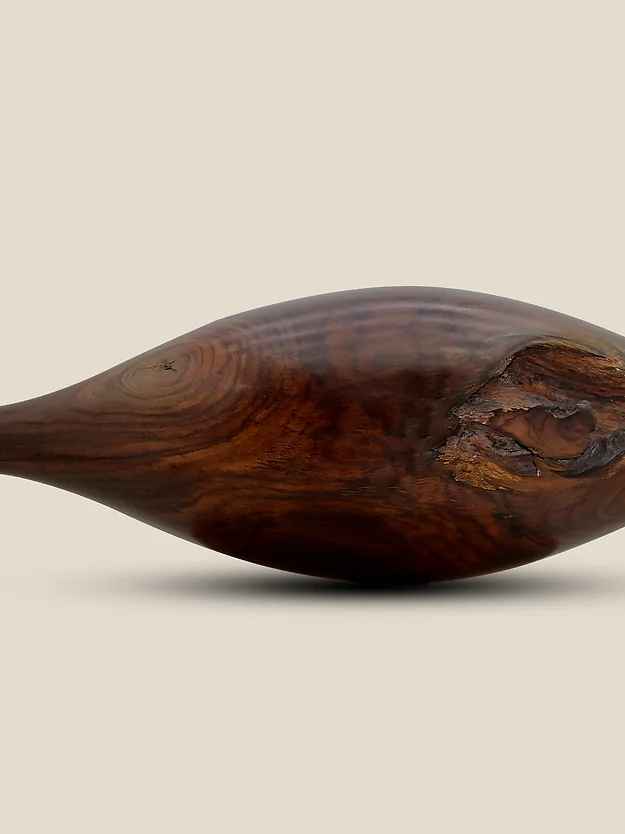 Rosewood Flower Vase Droplet Shaped