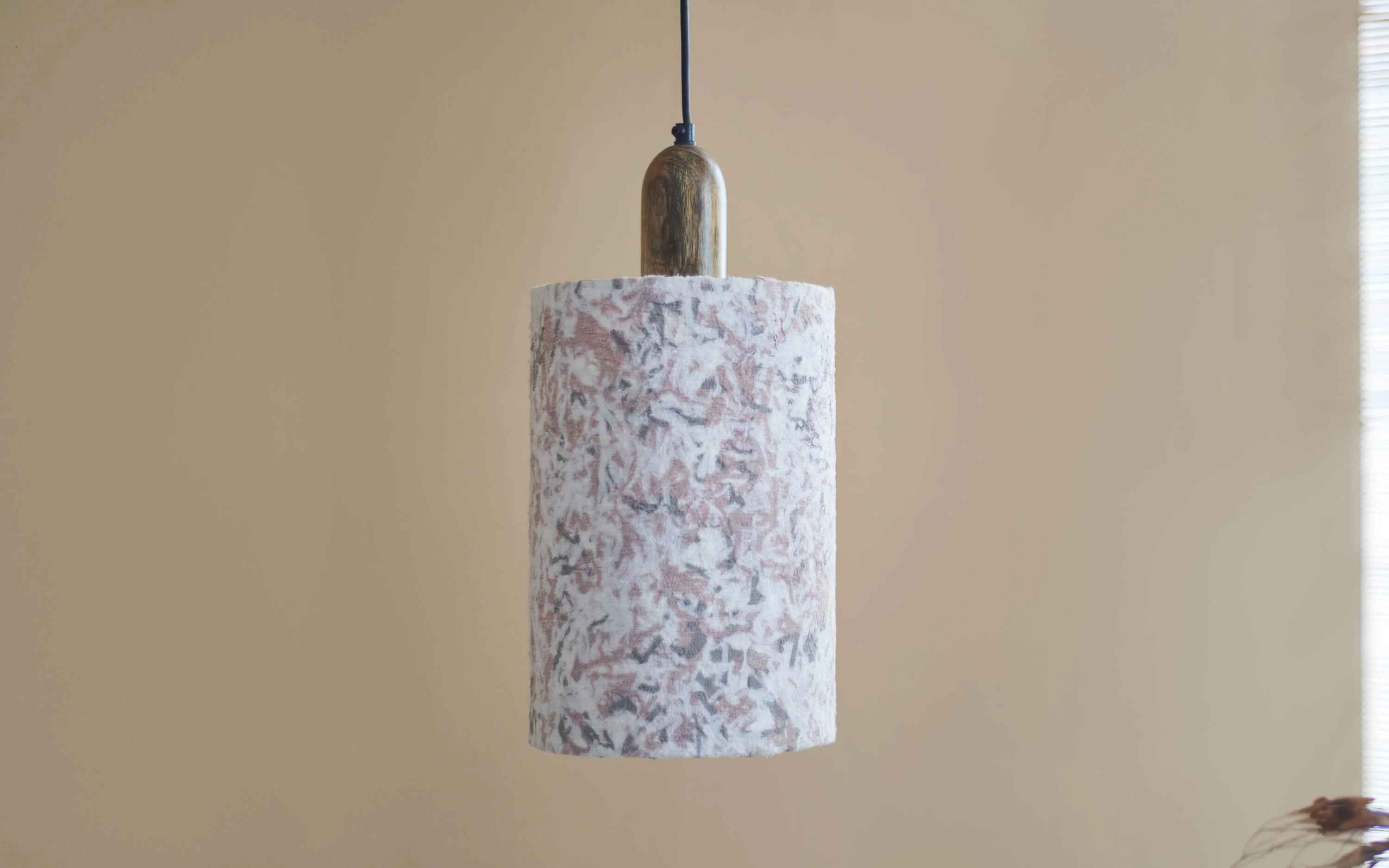 Flake Hanging Lamp Beige Tall