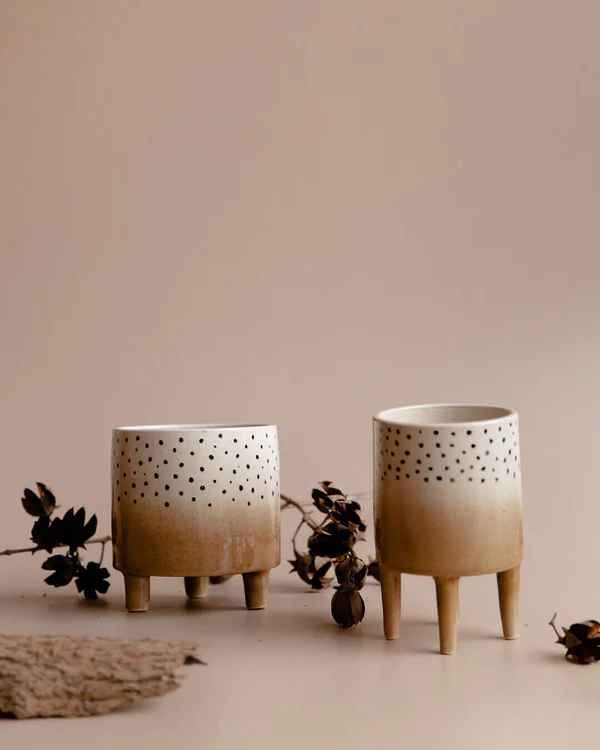 Poppy Legged Ceramic Plant Pot