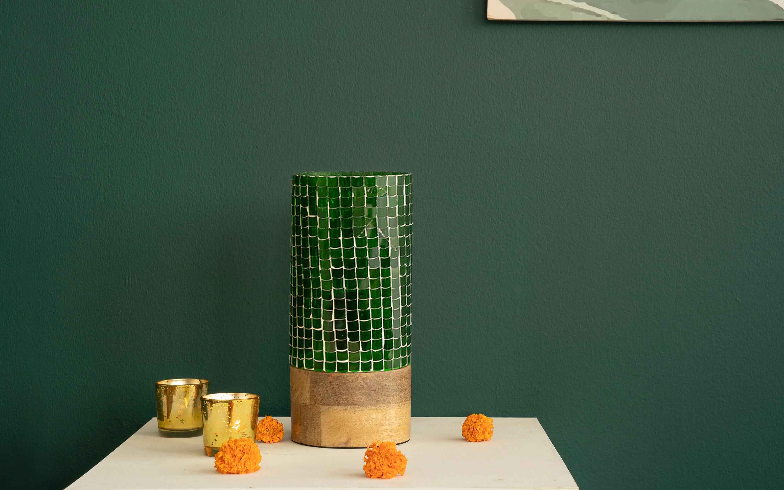 Freedom Tall Green Table Lamp