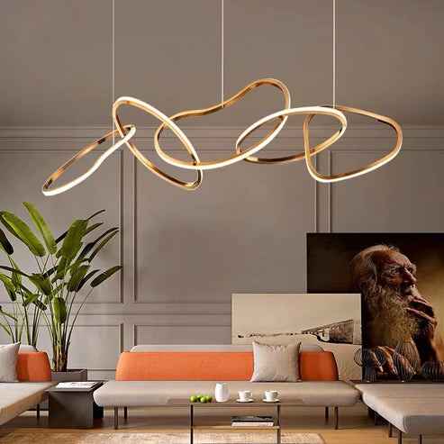 Ring Metal Modern Led Chandelier