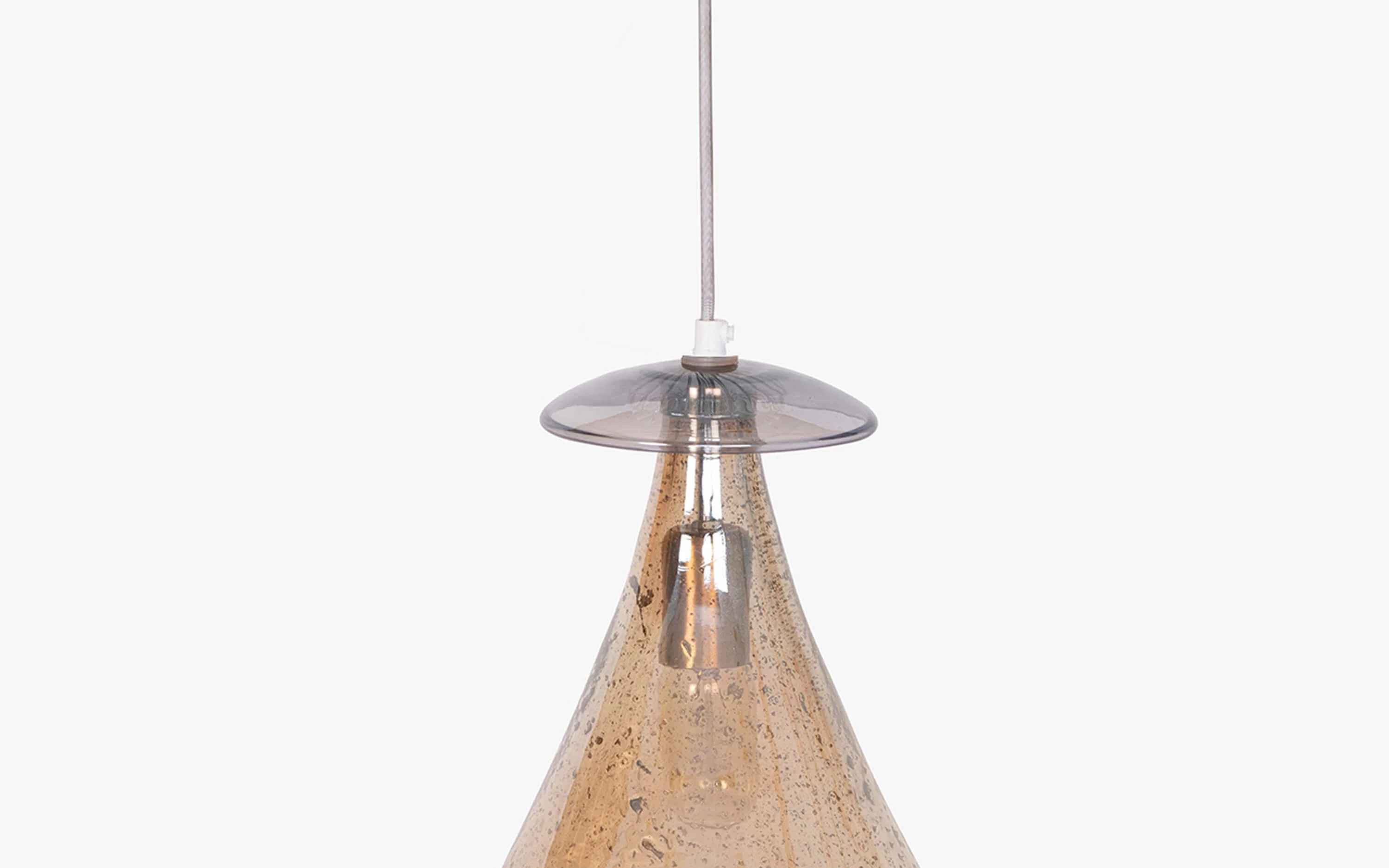 Sitara Glass Hanging Lamp Gold Big