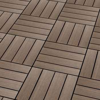 Coextrusion Walnut Tile Deck