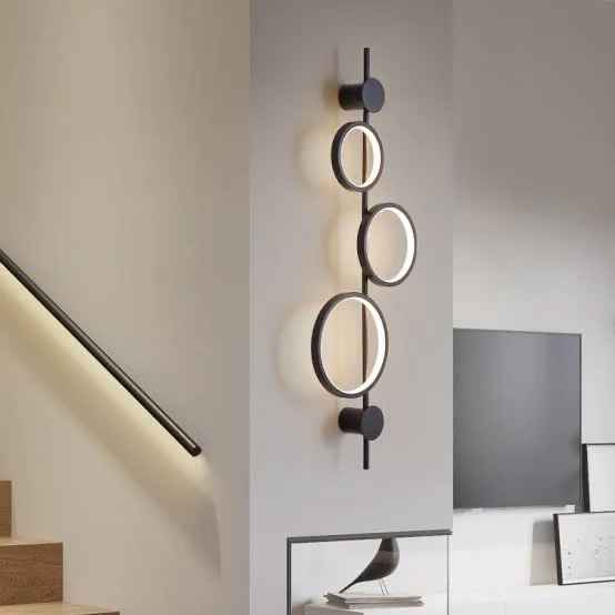 Black Circle Wall Light