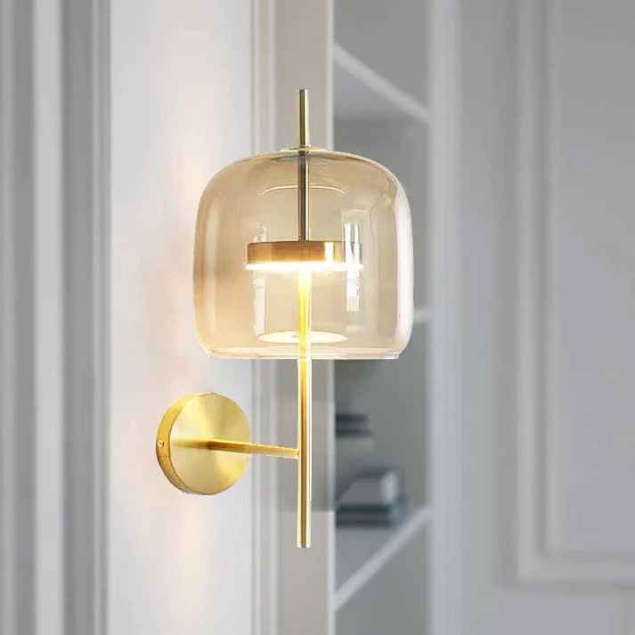 Amber Glass Wall Light