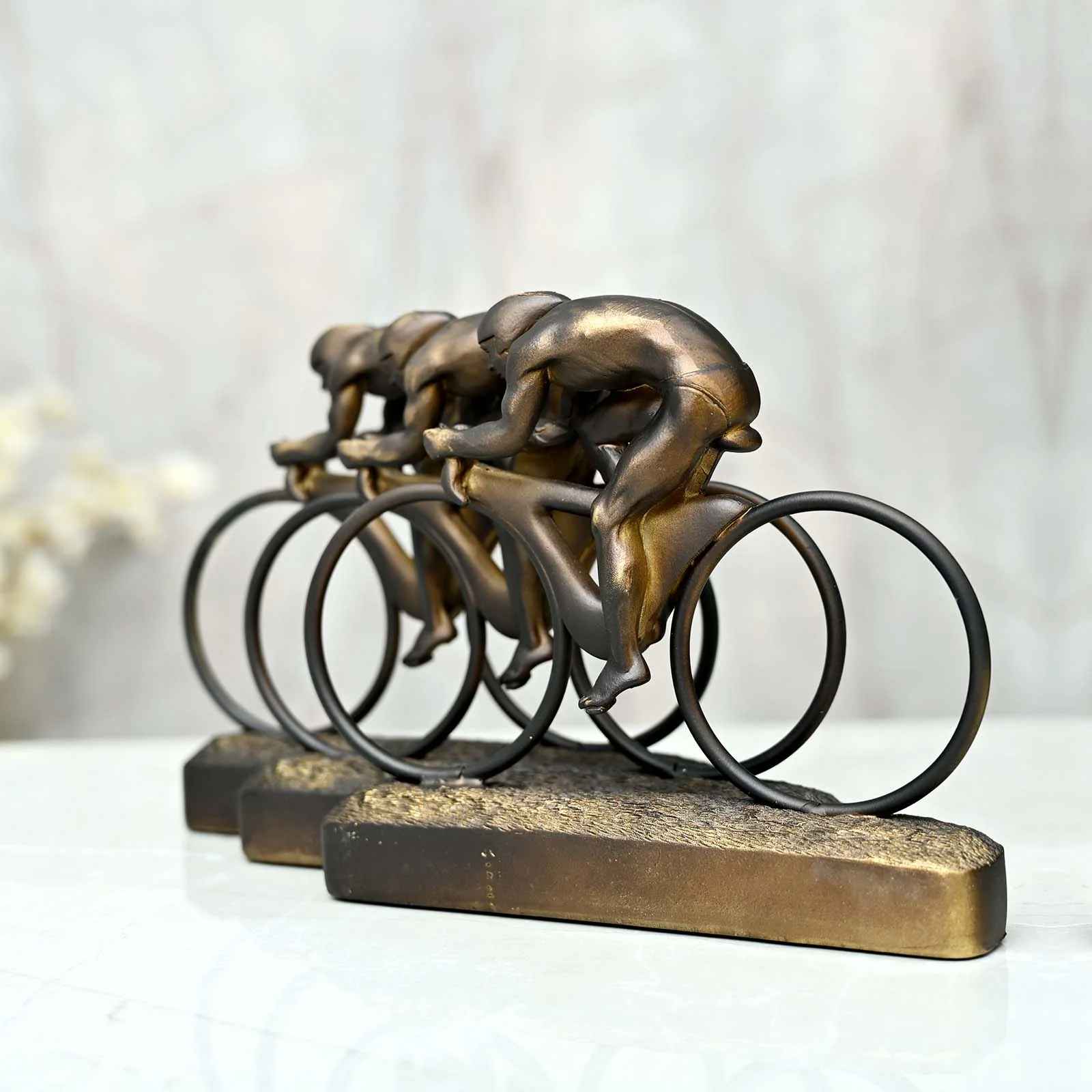 Cycling Athletes Table-Top Sculpture