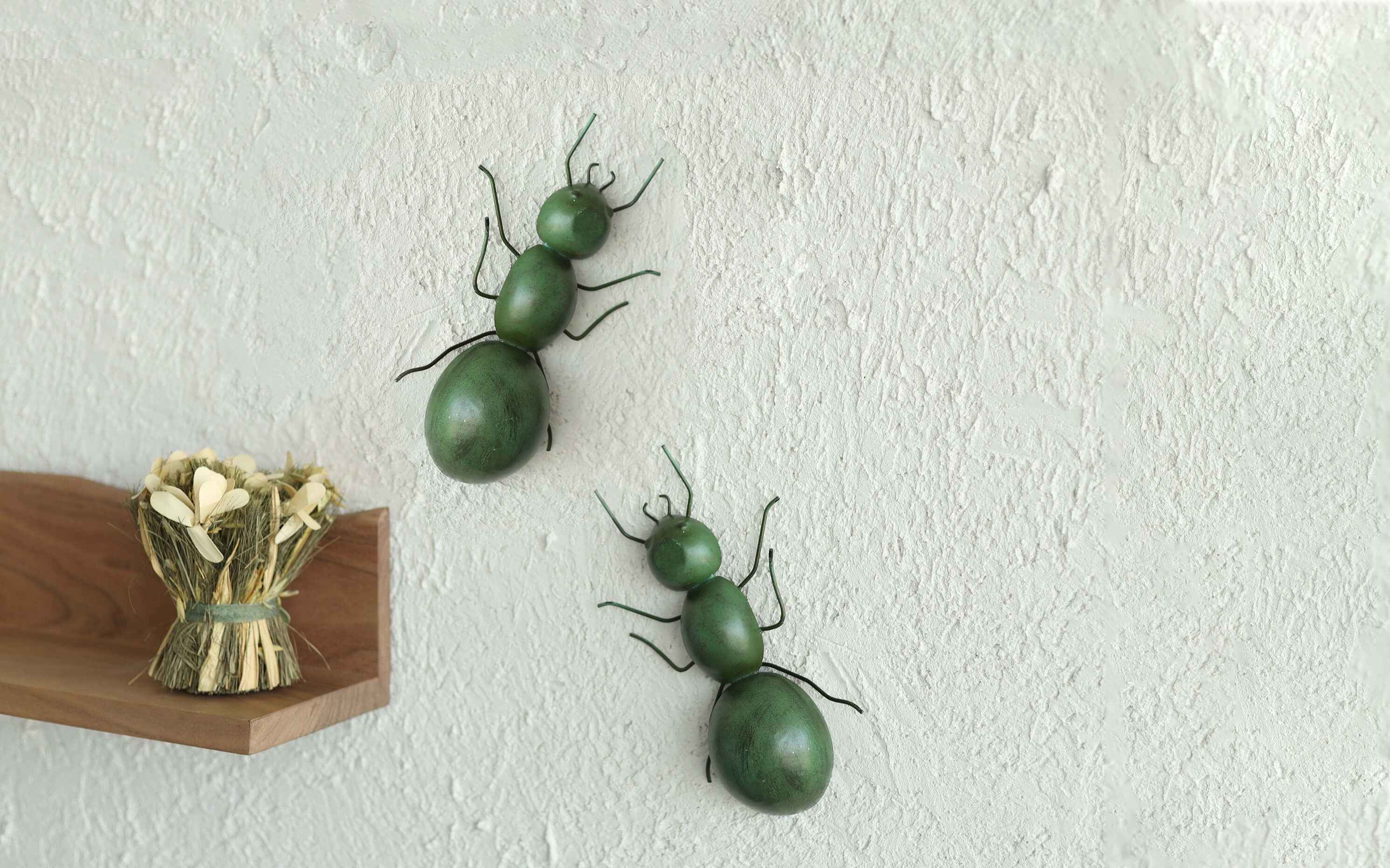 Ant Wall Decor Green Big Set Of 2