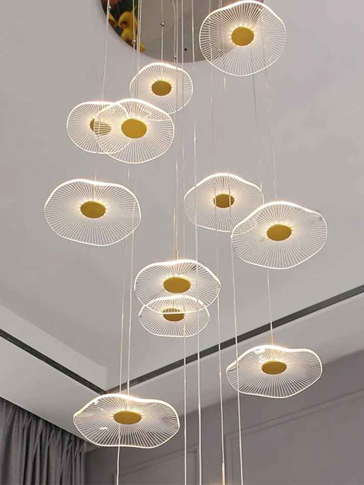 Round Acrylic Stair Chandelier