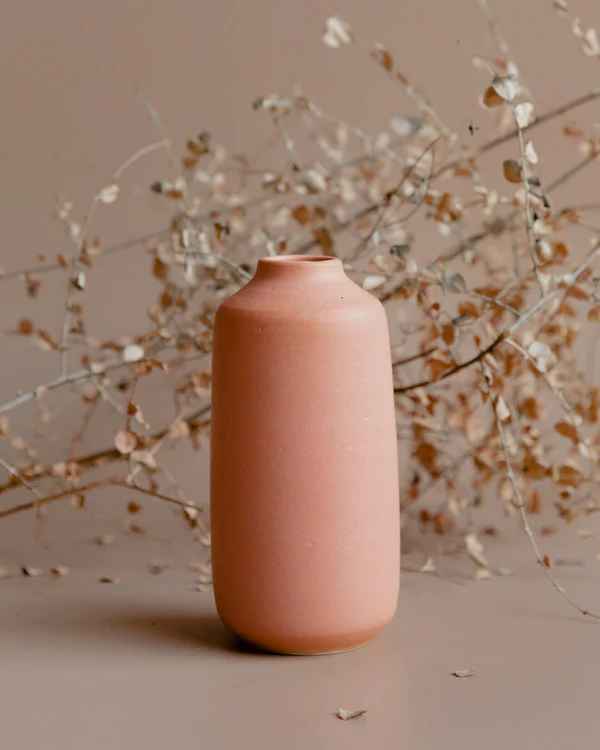 Peach Blossom Ceramic Vase