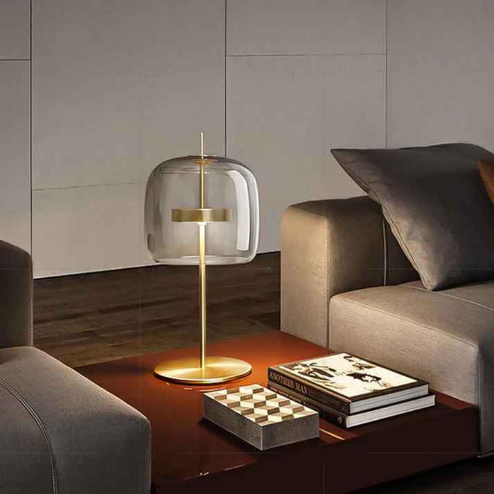 Nordic Grey Glass Table Lamps