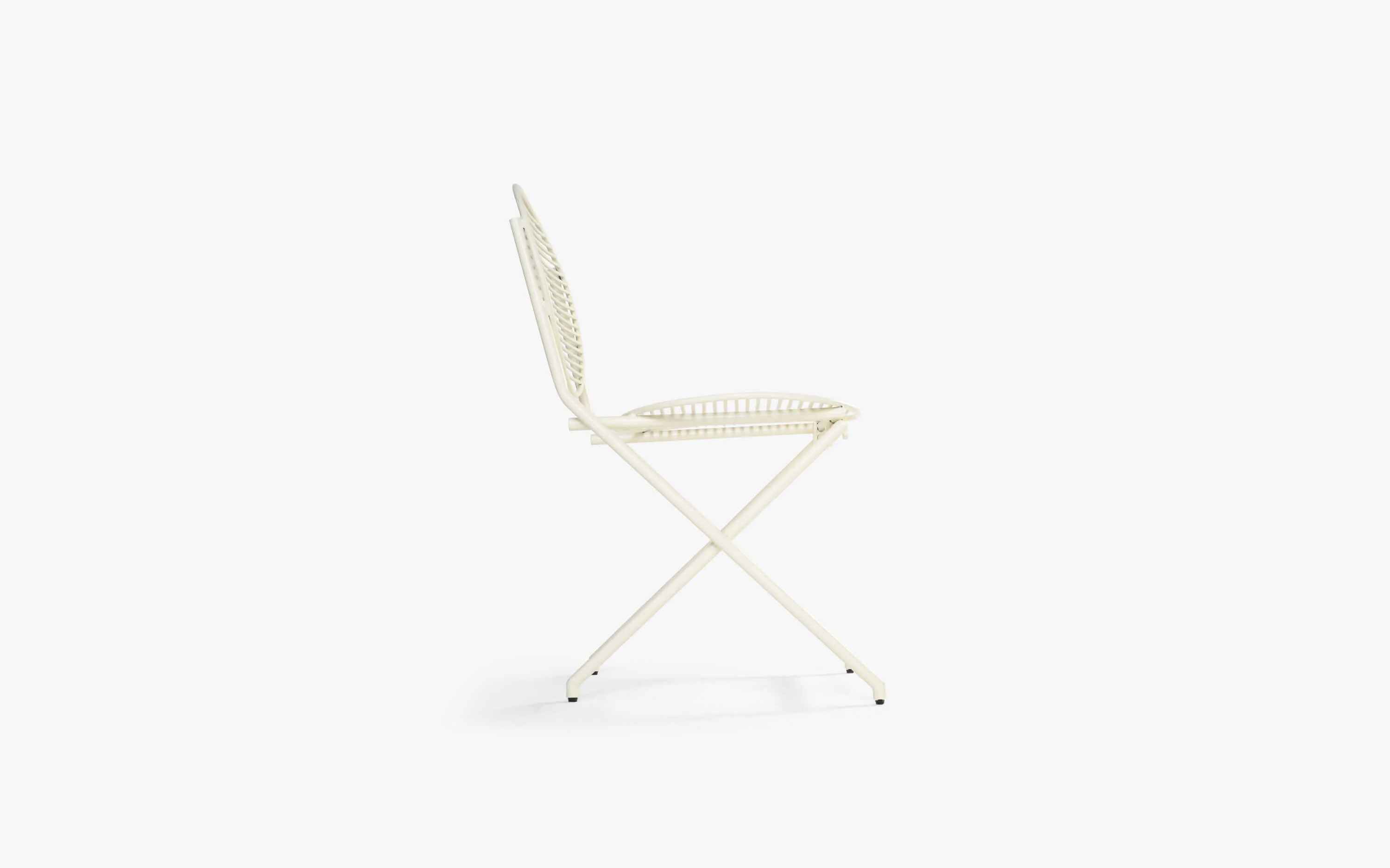 Patio Off White Folding Chair