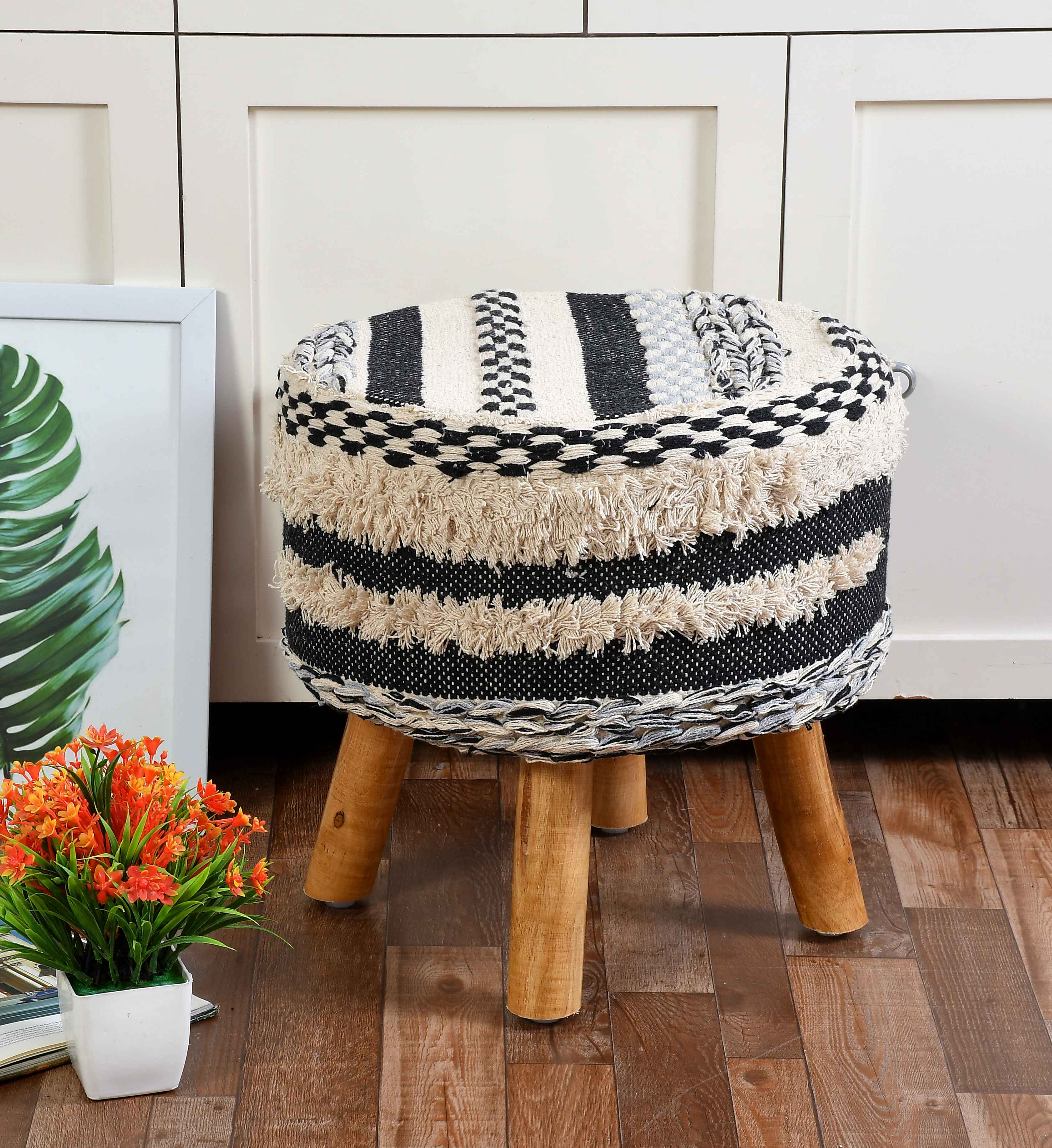 Patterned Paragon Ottomans 5