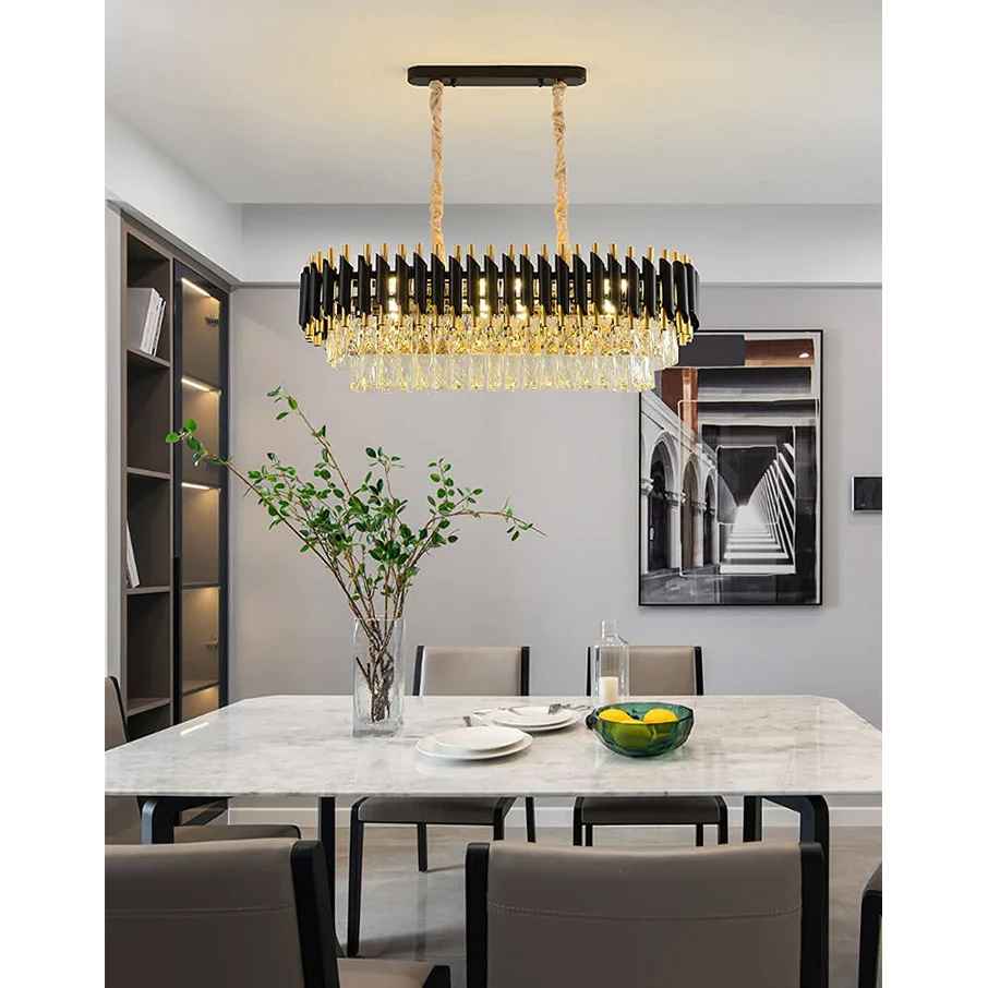 Tube K9 Crystal Pendant Chandelier