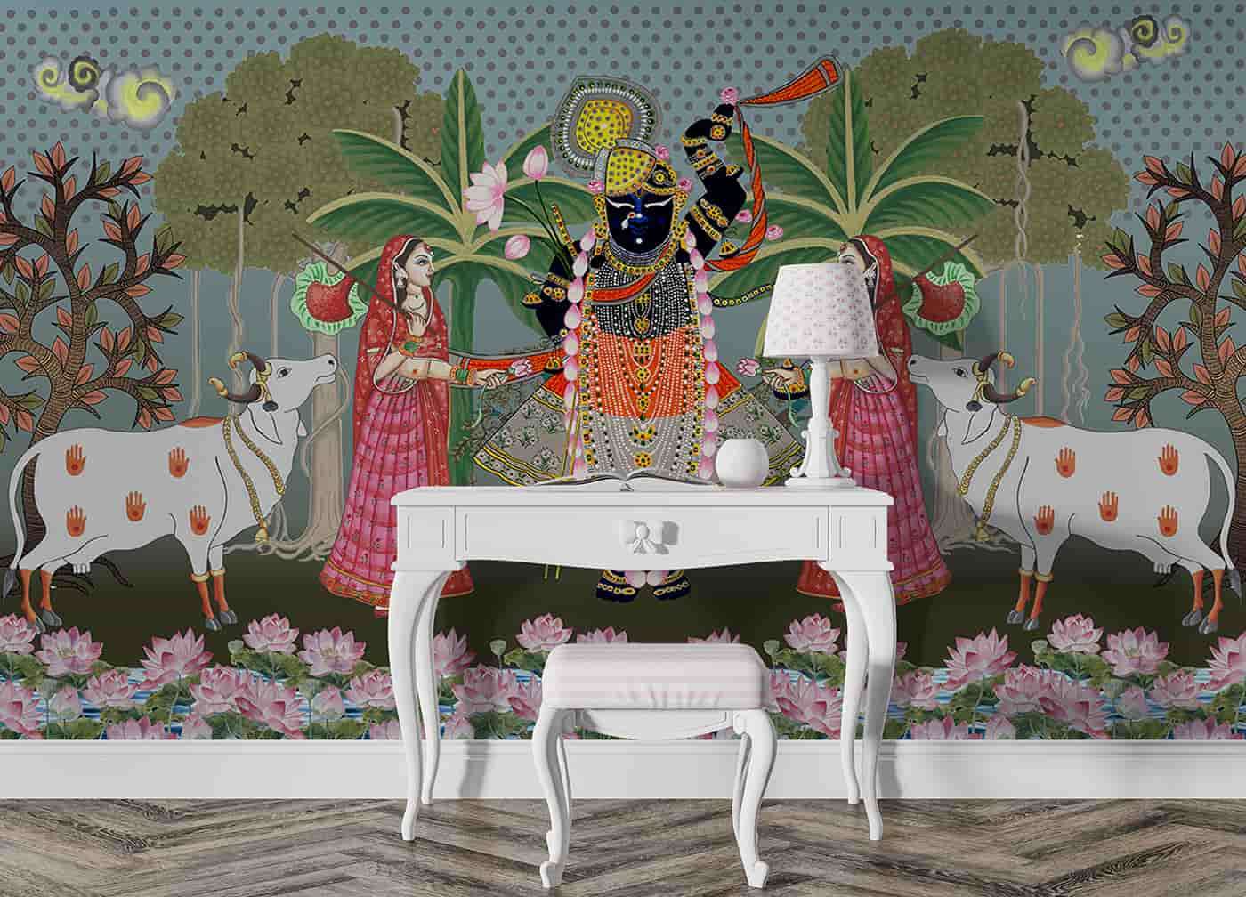 Pichwai-Gopashtami-Srinathji with Cows