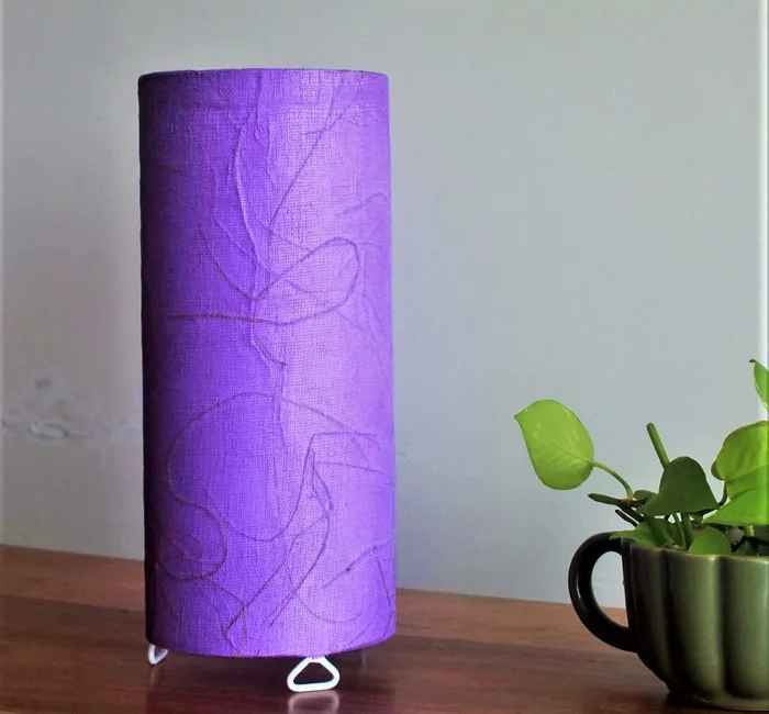 Round Violet Table Lamp