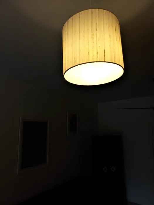 Raw Silk Ivory Drum Lamp