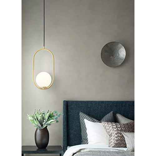 Gold Frosted Ball Pendant Lamp