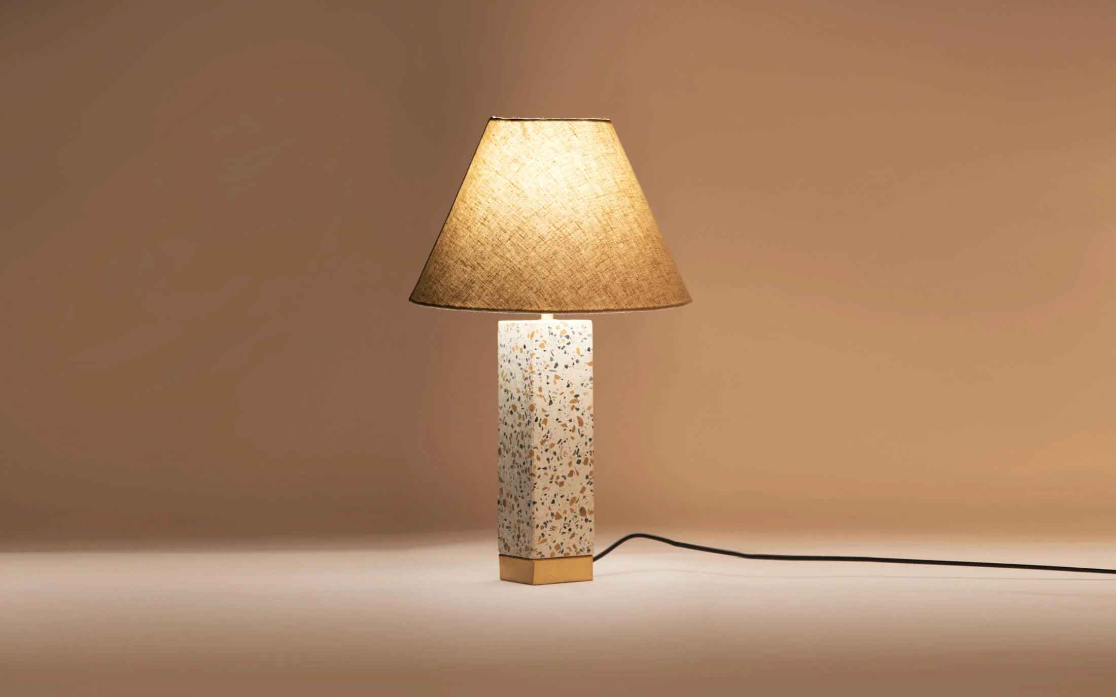 Speckle Table Lamp With Conical Shade