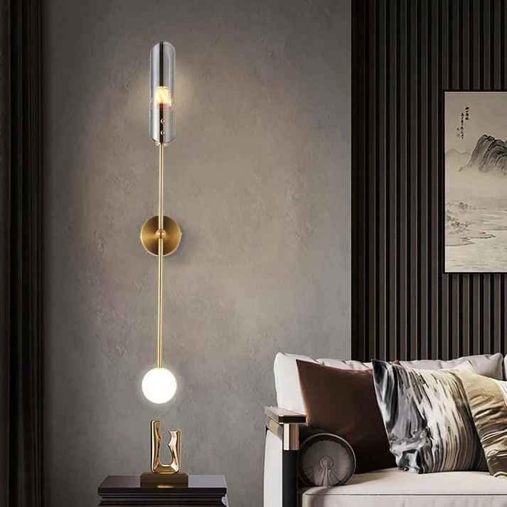 Long Smoky Wall Light