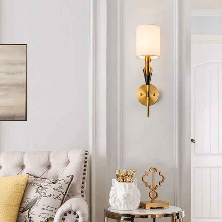 Wall Sconce with Fabric