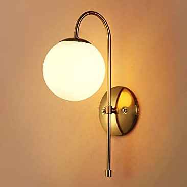 Glass Ball Curved Wall Light